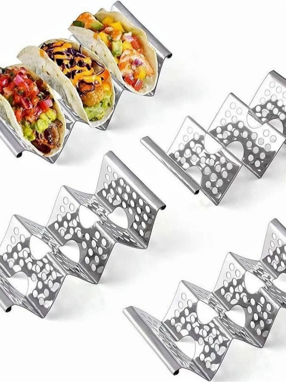 Jetcloudlive stainless steel taco holder set of 4